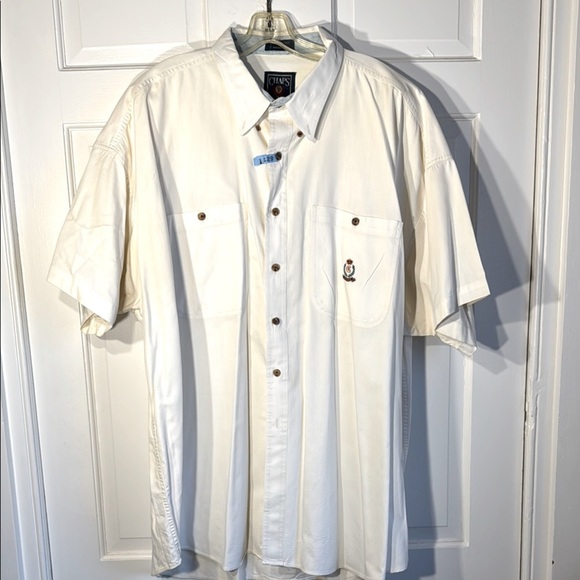 Chaps Cream Casual Button Down Shirt - Picture 1 of 5